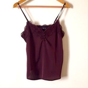 Abercrombie and Fitch Burgundy Satin Blouse
